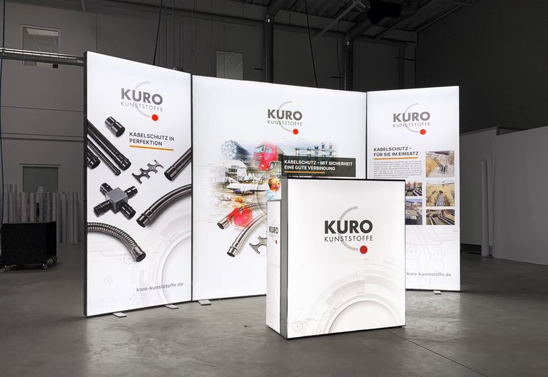 Stand de exposición modular LED - ALU LightUp - KURO Kunststoffe GmbH