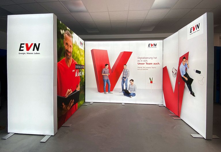 Stand de exposición modular LED - ALU STAR - EVN AG