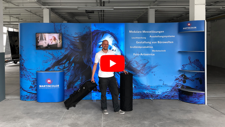 Flexibler Messestand ISOframe Wave